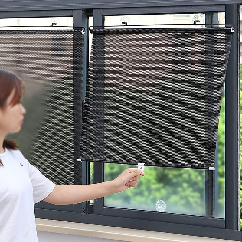 Car Sun Shade Automatic Retractable Windshield Sun Protection Car with Light Protection Sun Visor Car Sun Shade with Suction Cup